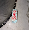 RYSE Old English Rose Script Fingerboard Deck Red 34mm OG Asgard