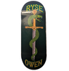 RYSE Owen Pro Sword Snake Fingerboard Deck Green Yellow 34mm OG Asgard