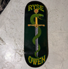 RYSE Owen Pro Sword Snake Fingerboard Deck Green Yellow 34mm OG Asgard