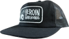 HEROIN PUNK SKULL TRUCKER HAT ADJ BLACK