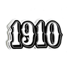 1910 Logo Sticker White Black 8inch