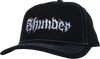 THUNDER VERTEBRAE SCRIPT SNAPBACK ADJ-BLK BLK WHT