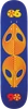ALIEN WORKSHOP SCANNERS TWIN TAIL SKATEBOARD DECK-8.0 BLUE
