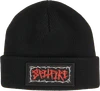 SPITFIRE GAS MASK SCRIPT CUFF BEANIE BLACK