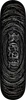 REAL DBX BARBED WIRE FOIL OVAL SKATEBOARD DECK-8.12 BLACK
