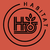 Habitat Lion Full Dip Skate Deck Black Orange Cream 7.75x13.75WB