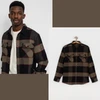 Brixton Bowery Flannel Grey Charcoal