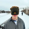 Corduroy Lynn Blue Cat Beanie White