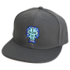 DOGTOWN CROSS LOGO COLOR HAT ADJ-CHARCOAL/BLUE