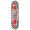 STEREO ARROW CHECKER SKATEBOARD DECK-8.0 WHT/BLK/RED