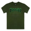 THRASHER FLAME SS TSHIRT XLARGE FOREST/BLK