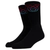 PIG PIG HEAD FADE CREW SOCK BLACK