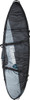 KOMUNITY DOUBLE TRAVELER SURF BOARD BAG 6'-6" GREY/BLK