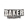Baker Brand Logo Sticker Small Black White 3inch