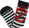 TOY MACHINE NO SCOOTER CREW SOCKS BLK WHT 1 pair