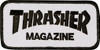 THRASHER MAG LOGO PATCH WHT/BLK