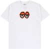 KROOKED EYES LG SS TSHIRT XLARGE WHT/ORG