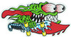 SANTA CRUZ SLASHER DECAL STICKER 6.25"x3.25"