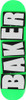BAKER BRAND LOGO SKATEBOARD DECK-8.0 NEON GREEN/WHT