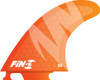 FIN-S S-5 HONEYCOMB NEON ORANGE 3 fins