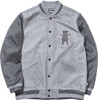 GRIZZLY SILVERTIP WOOL VARSITY JACKET XLARGE GREY