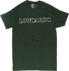 LOWCARD STANDARD OUTLINE SS TSHIRT SMALL FOREST GRN WHT