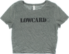 LOWCARD LOGO CROP TOP XS SMALL HEATHER GREY BLK