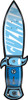 SANTA CRUZ GUZMAN SWITCHBLADE SKATEBOARD DECK -7x32.7 powerply