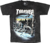 THRASHER 13 WOLVES SS TSHIRT M-BLACK TIE DYE