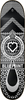 BLUEPRINT HOME HEART SKATE DECK-8.0 WHT/BLK