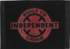 INDEPENDENT BTG RING TRI-FOLD VELCRO WALLET BLK RED