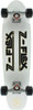 Z Flex Z Bar Cruiser Skateboard Complete White Black 7.5x29.5