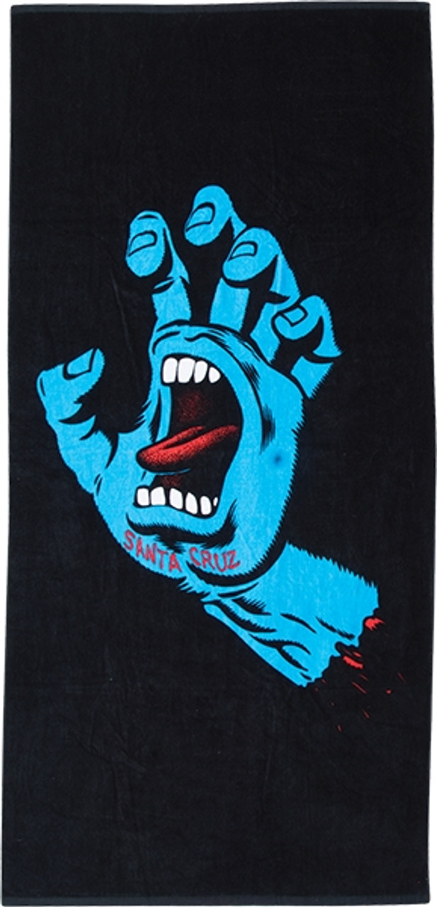 SANTA CRUZ SCREAMING HAND TOWEL BLACK/BLUE