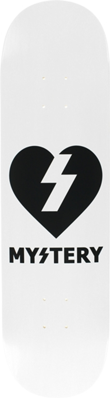 MYSTERY HEART SKATEBOARD DECK-8.2 WHITE/BLACK