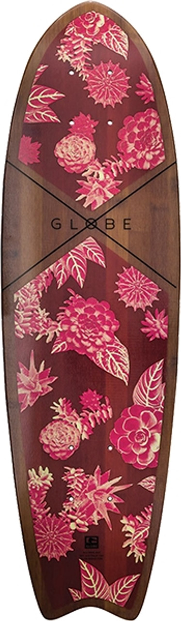 GLOBE SAGANO LONGBOARD SKATEBOARD DECK-7.5x26 BAMBOO/CACTIED