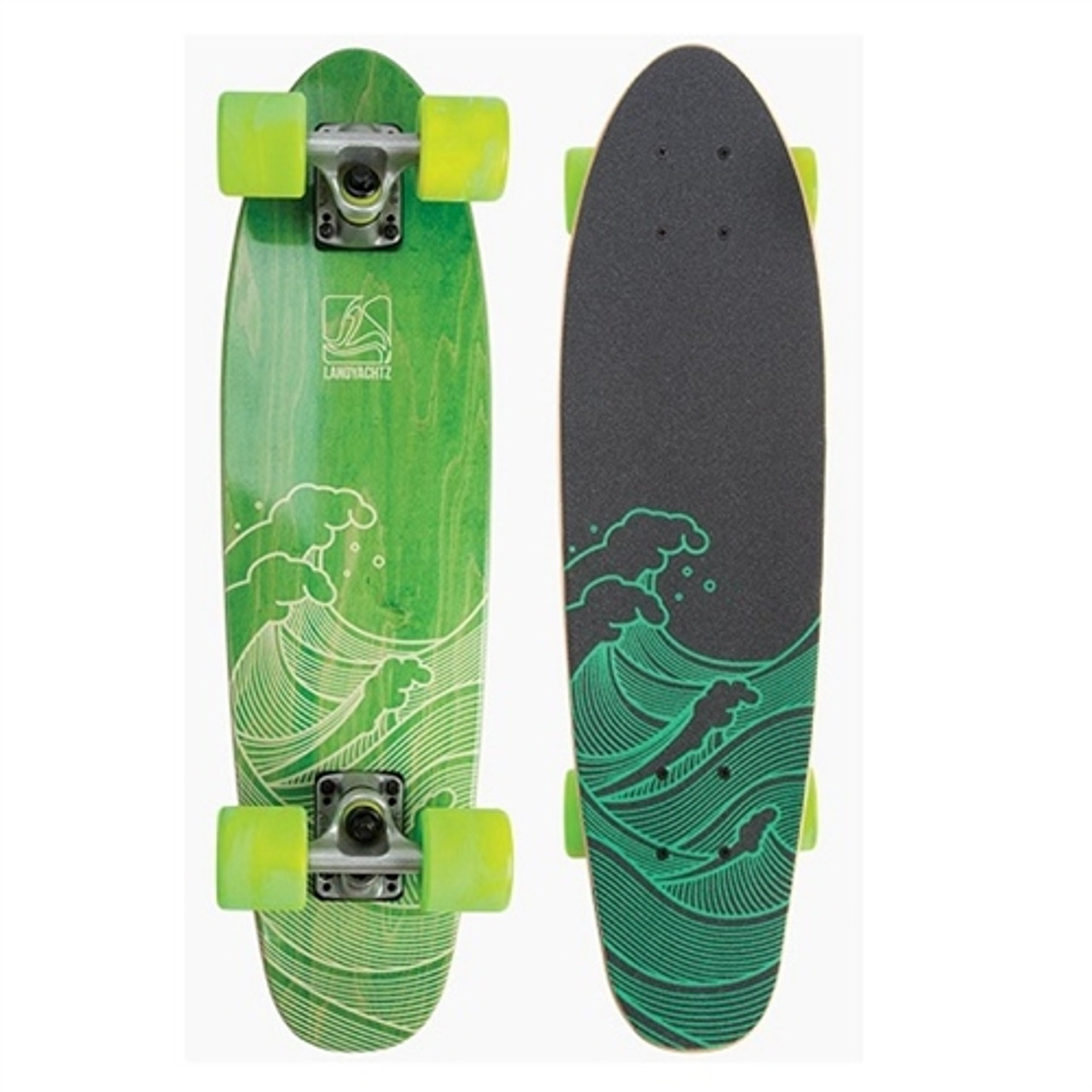 Landyachtz Mini Dinghy Skateboard Waves Complete Green 26