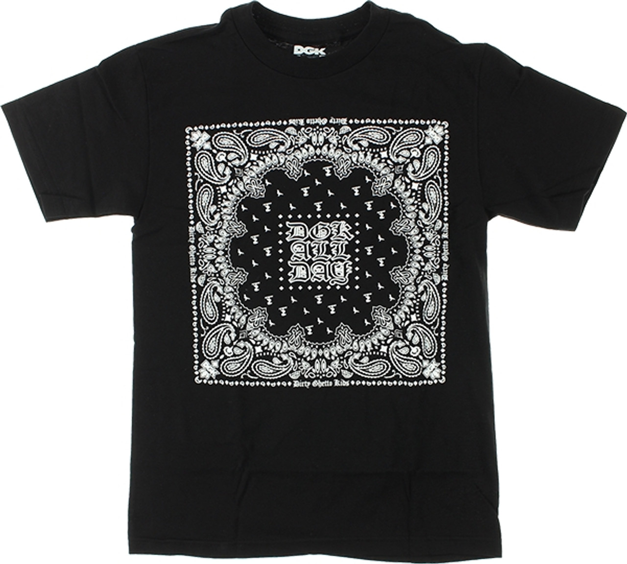 DGK BANDANA SS TSHIRT SMALL BLACK