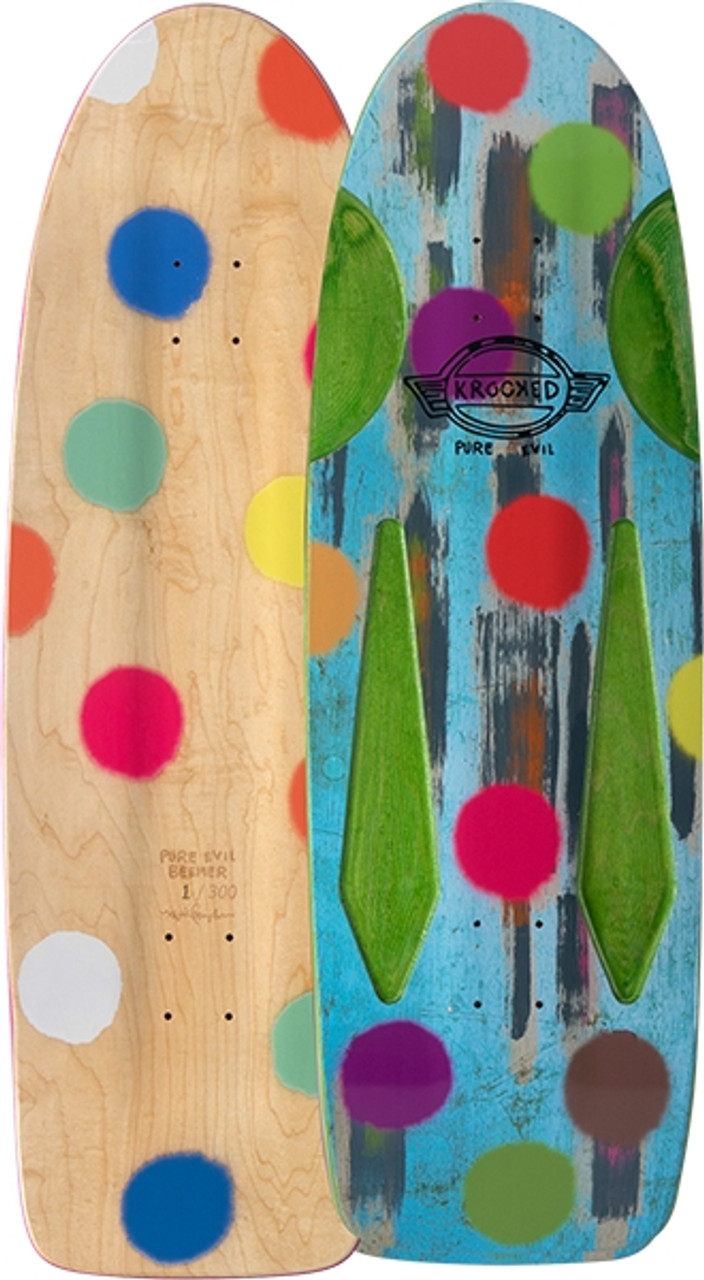 KROOKED GONZ PURE EVIL BEEMER SKATE DECK-10.75x34 ASST