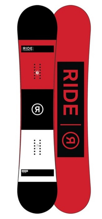 Ride Agenda Snowboard Black Red White 152