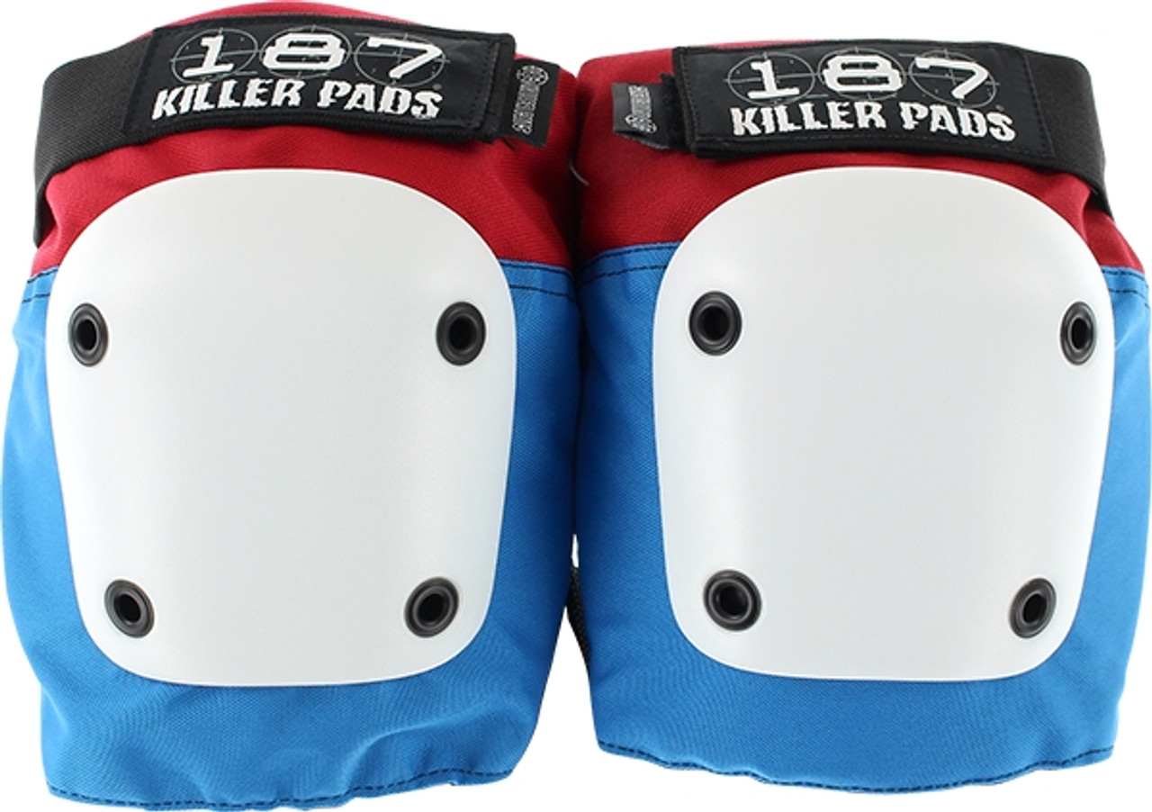 187 FLY KNEE PADS XSMALL RED/WHT/BLU W/WHT