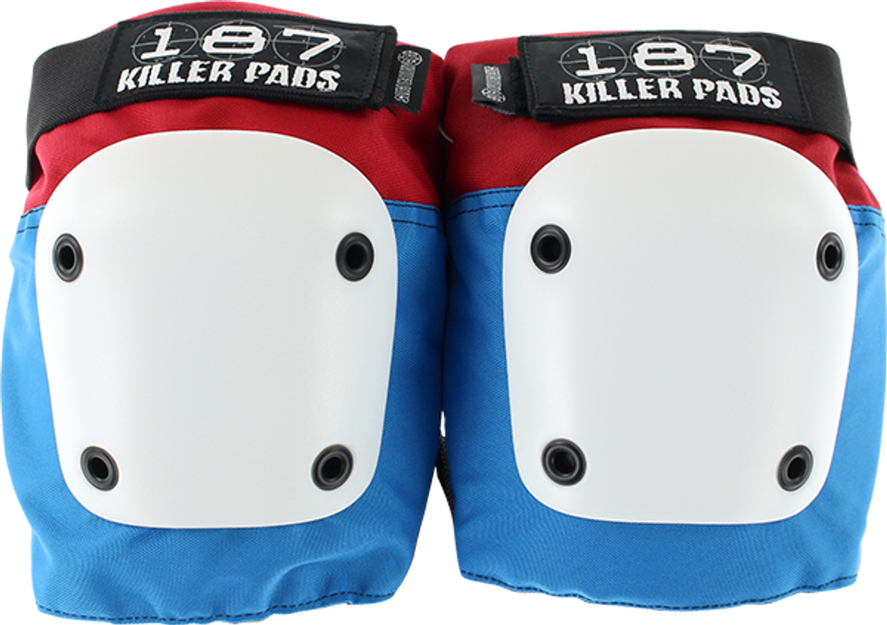 187 FLY KNEE PADS MEDIUM RED/WHT/BLU W/WHT