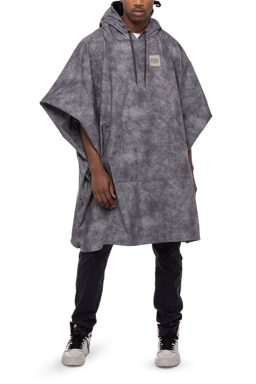 686 Waterproof Poncho Mens Charcoal Wash | Boardparadise.com