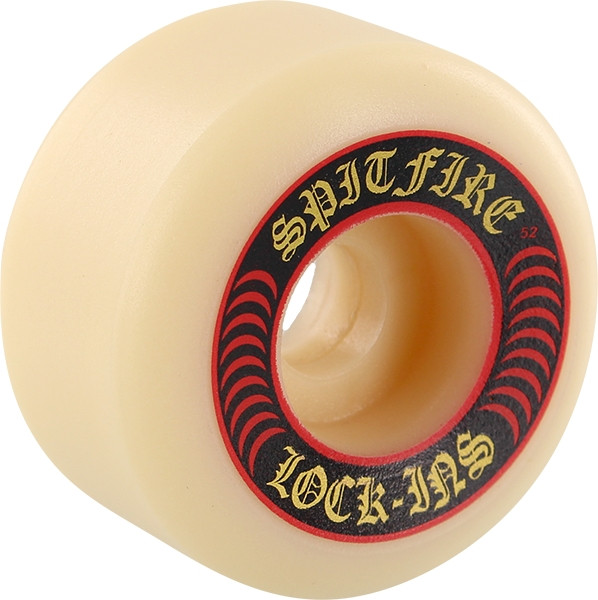 SPITFIRE F4 101a LOCK INS 52mm WHT W/RED WHEELS SET