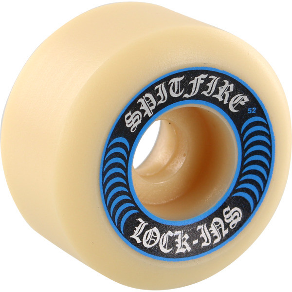 Spitfire F4 99A Lock Ins 52Mm Wht W/Blu Wheels Set | Boardparadise.com