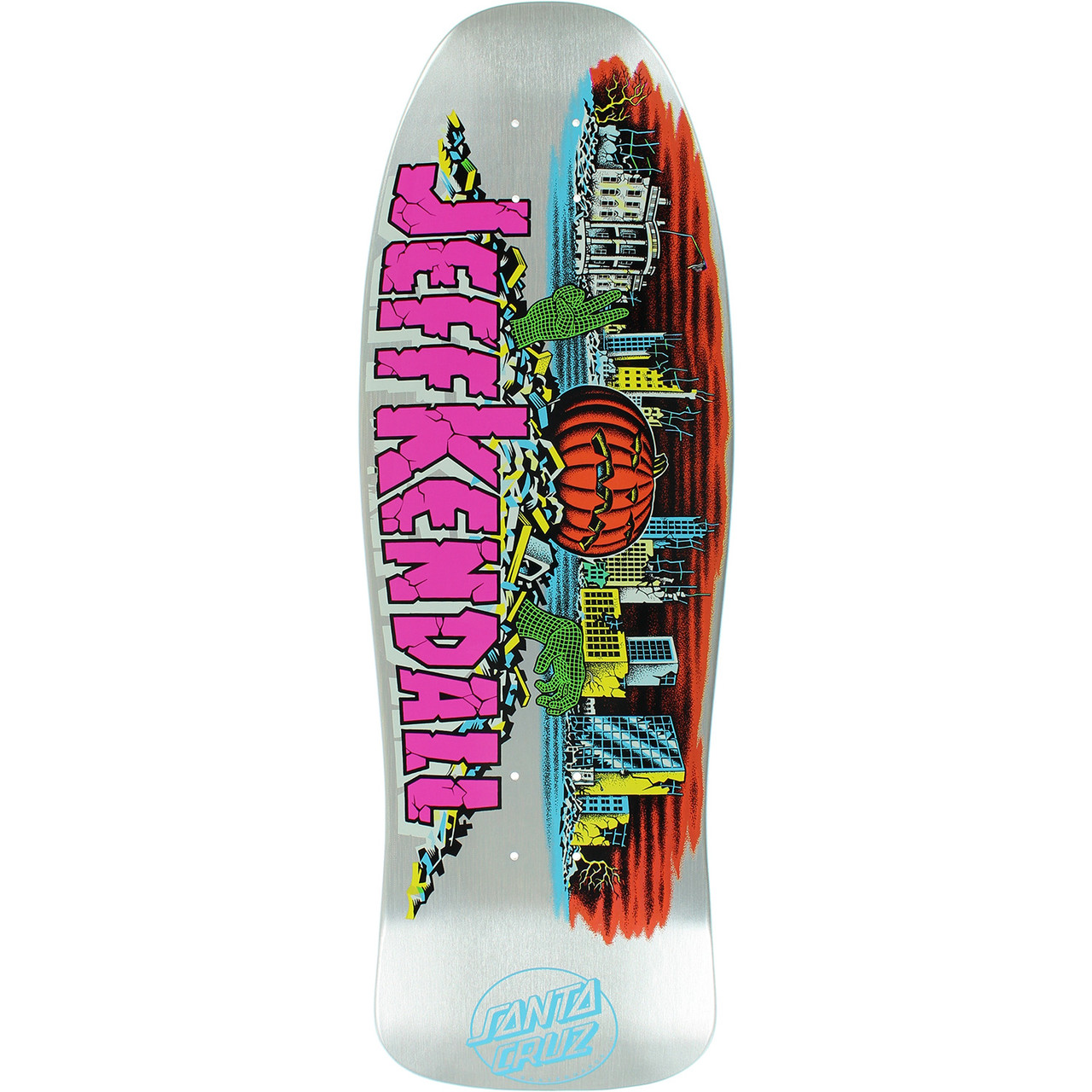 Santa Cruz Kendall Pumpkin Skateboard Deck Silver 10