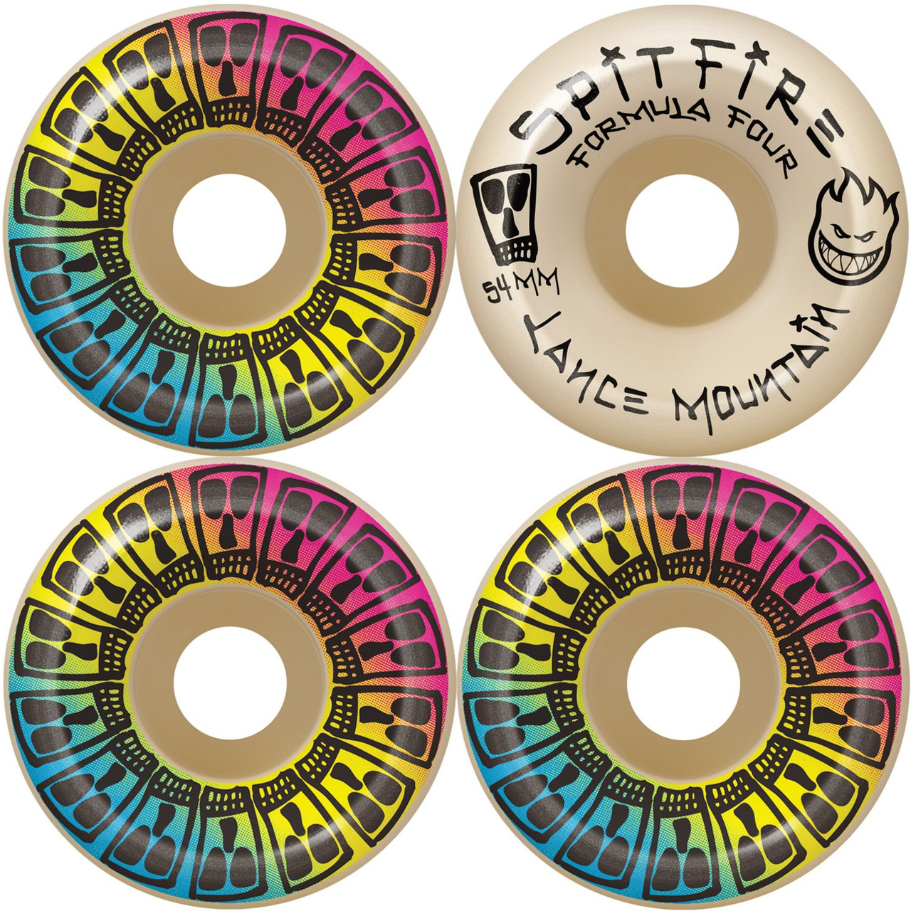 Spitfire Lance Mountain Lifer Wheels White Yellow 56Mm/99D