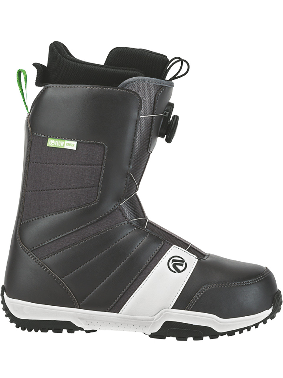 Flow Ranger BOA Snowboard Boots Mens Charcoal White