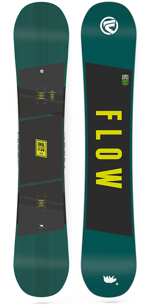 スノーボード FLOW CHILL 154cm Flow Chill Snowboard Mens 2018 Black Green 154