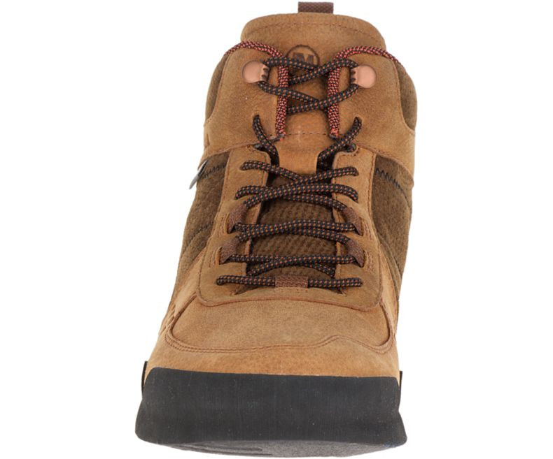 Merrell Burnt Rock Mid Waterpoof Boots Mens Oak