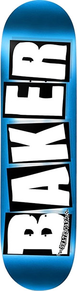 BAKER BRAND LOGO FOIL SKATEBOARD DECK-8.75 BLUE